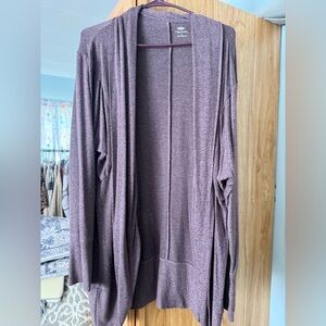 Purple cardigan
